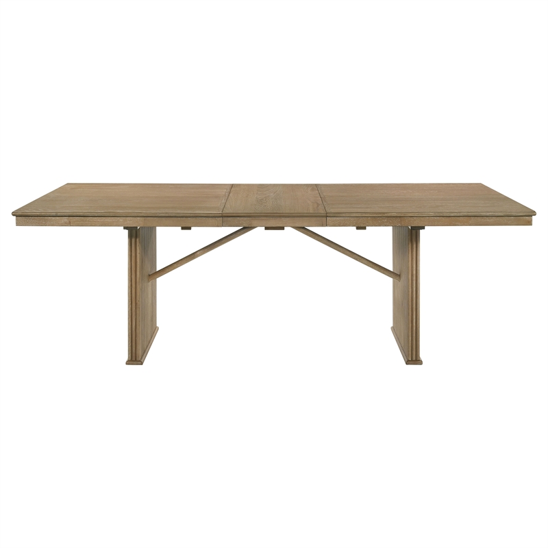 Pemberly Row 89-Inch Extension Dining Table in Distressed Light Brown