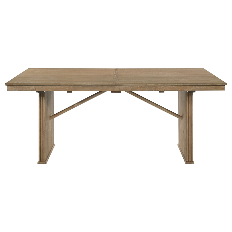 Pemberly Row 89-Inch Extension Dining Table in Distressed Light Brown