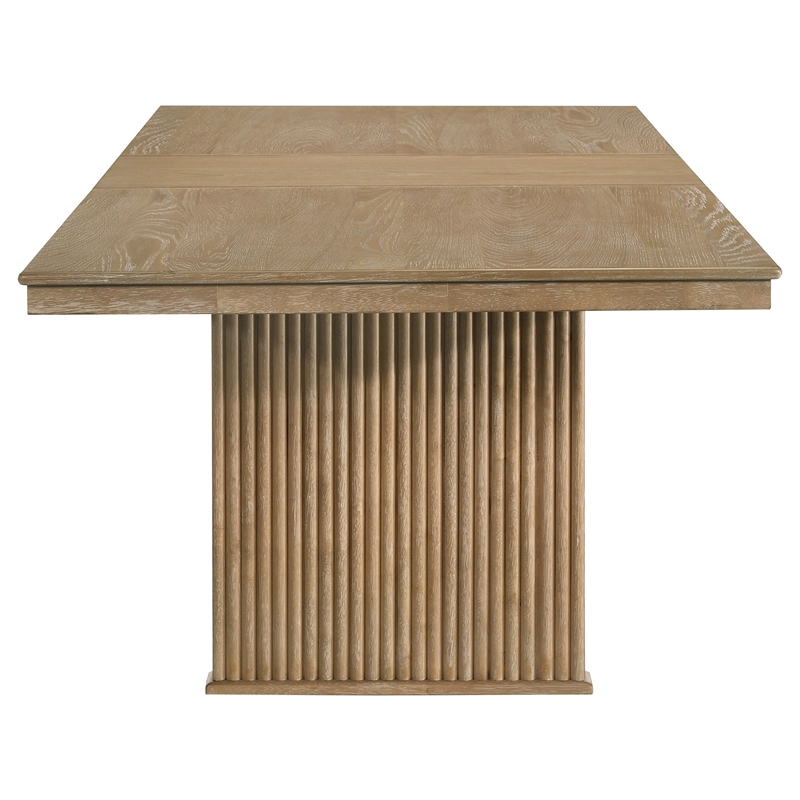 Pemberly Row 89-Inch Extension Dining Table in Distressed Light Brown