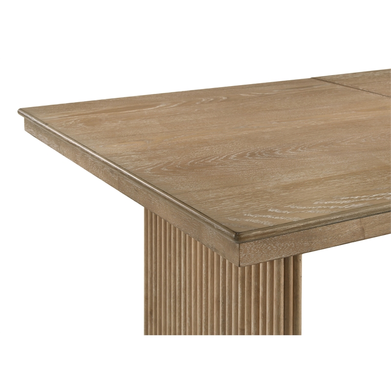 Pemberly Row 89-Inch Extension Dining Table in Distressed Light Brown