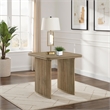 Pemberly Row Square Wood Side End Table in Distressed Light Brown
