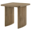 Pemberly Row Square Wood Side End Table in Distressed Light Brown