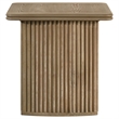Pemberly Row Square Wood Side End Table in Distressed Light Brown