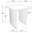 Pemberly Row Square Wood Side End Table in Distressed Light Brown