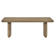 Pemberly Row Transitional Wood Coffee Table in Distressed Light Brown