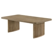 Pemberly Row Transitional Wood Coffee Table in Distressed Light Brown
