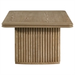 Pemberly Row Transitional Wood Coffee Table in Distressed Light Brown