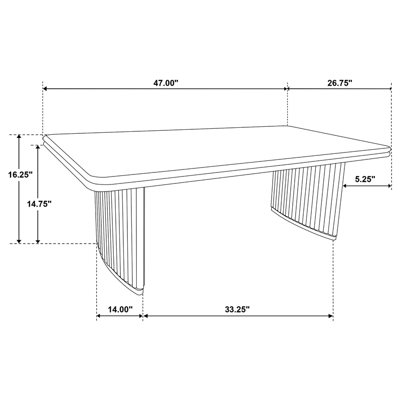 Pemberly Row Transitional Wood Coffee Table in Distressed Light Brown