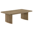 Pemberly Row 2-Piece Wood Coffee Table Set in Distressed Light Brown
