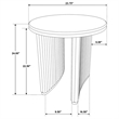 Pemberly Row Round Wood Side End Table in Distressed Light Brown