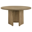 Pemberly Row 53-Inch Round Wood Dining Table in Distressed Light Brown