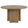 Pemberly Row 53-Inch Round Wood Dining Table in Distressed Light Brown