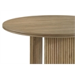 Pemberly Row 53-Inch Round Wood Dining Table in Distressed Light Brown