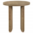 Pemberly Row 3-piece Round Wood Coffee Table Set in Distressed Light Brown