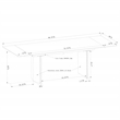 Pemberly Row 97-inch Glass Top Extension Dining Table in Beige