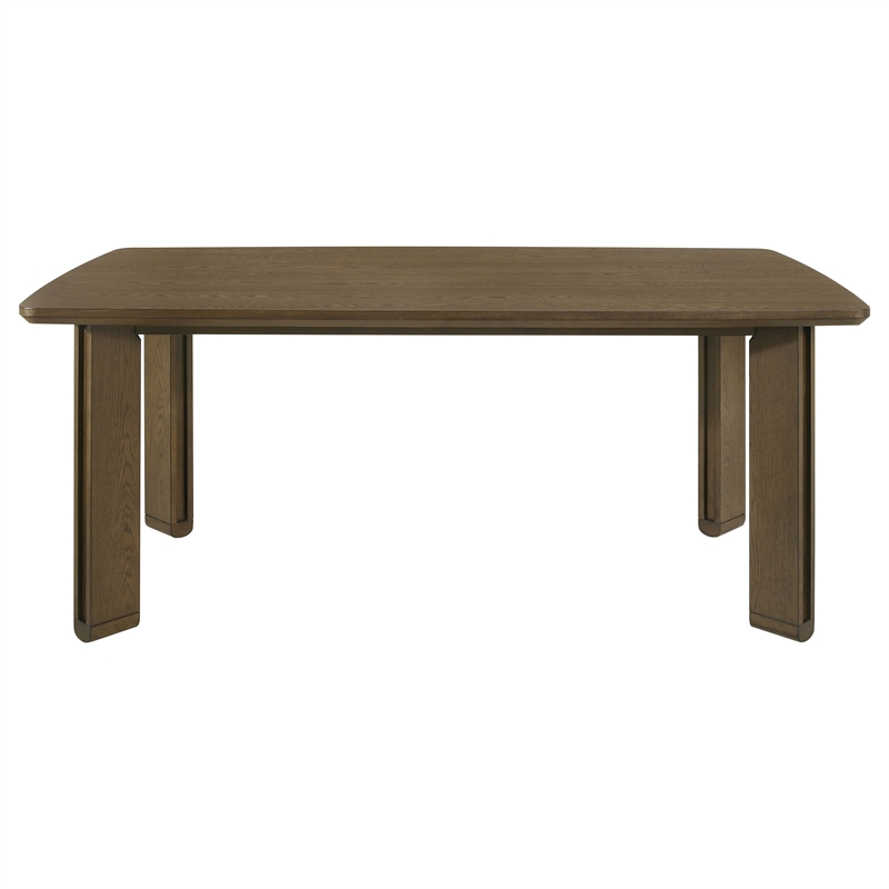 Pemberly Row 71-inch Rectangular White Oak Veneer Dining Table in Brown