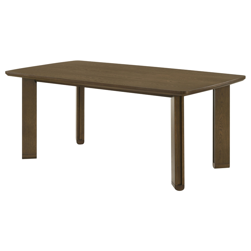 Pemberly Row 71-inch Rectangular White Oak Veneer Dining Table in Brown