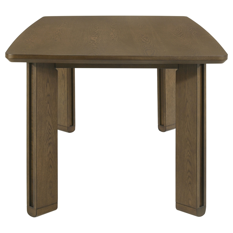 Pemberly Row 71-inch Rectangular White Oak Veneer Dining Table in Brown