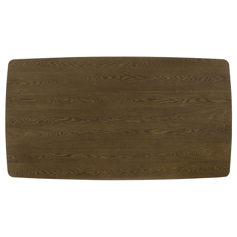 Pemberly Row 71-inch Rectangular White Oak Veneer Dining Table in Brown