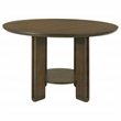 Pemberly Row 5-piece Round Wood Dining Room Table Set in Brown