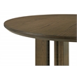 Pemberly Row 5-piece Round Wood Dining Room Table Set in Brown