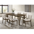 Pemberly Row 7-piece Rectangular Wood Dining Room Table Set in Brown