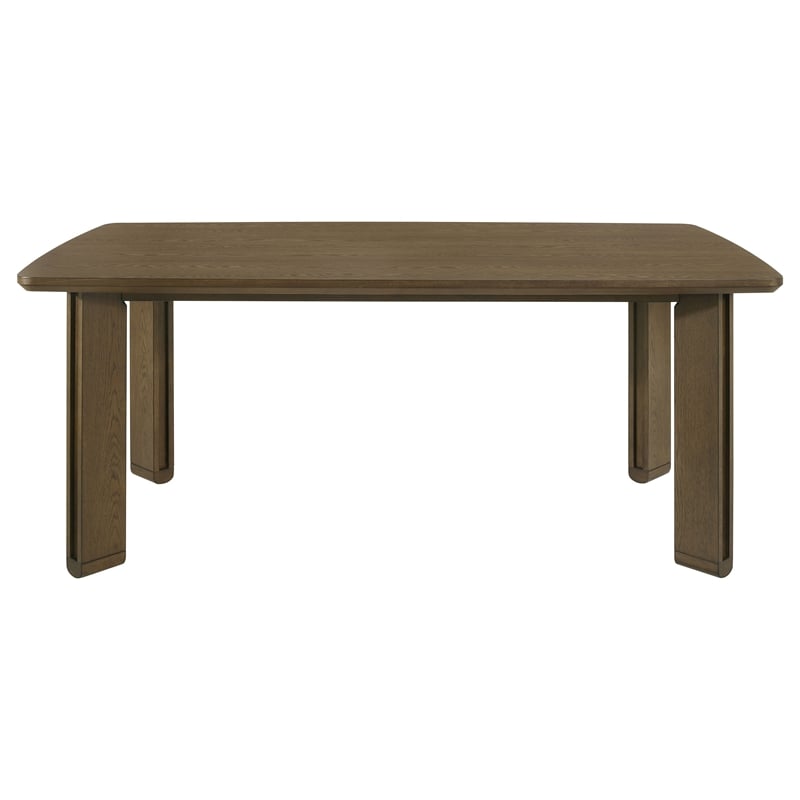 Pemberly Row 7-piece Rectangular Wood Dining Room Table Set in Brown