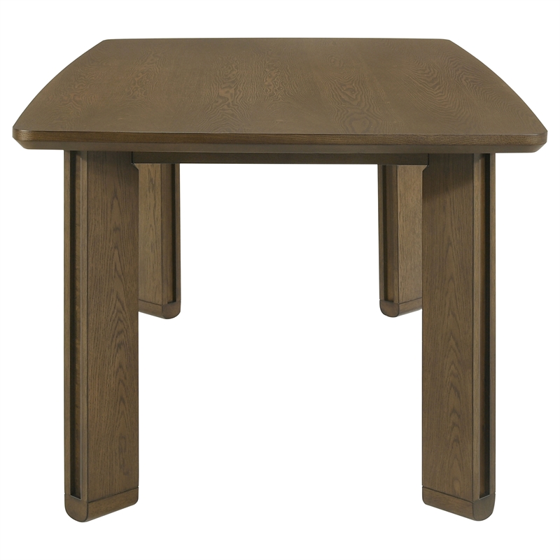 Pemberly Row 7-piece Rectangular Wood Dining Room Table Set in Brown