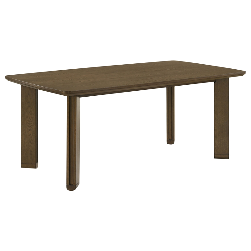 Pemberly Row 7-piece Rectangular Wood Dining Room Table Set in Brown