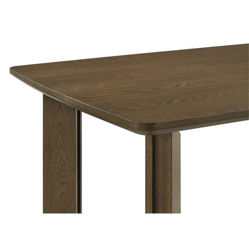 Pemberly Row 7-piece Rectangular Wood Dining Room Table Set in Brown