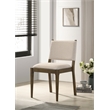 Pemberly Row Upholstered Fabric Dining Side Chair Set of 2 in Brown