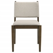 Pemberly Row Upholstered Fabric Dining Side Chair Set of 2 in Brown