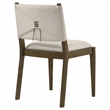 Pemberly Row Upholstered Fabric Dining Side Chair Set of 2 in Brown