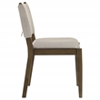 Pemberly Row Upholstered Fabric Dining Side Chair Set of 2 in Brown