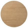 Pemberly Row Round Wood End Table with Lower Shelf in Washed Oak