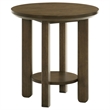 Pemberly Row 3-piece Round Transitional Wood Coffee Table Set in Brown
