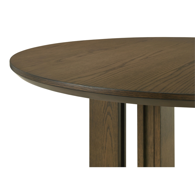 Pemberly Row 47-inch Round Counter Height Dining Table in Brown