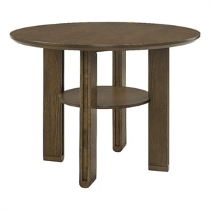 Pemberly Row 47-inch Round Counter Height Dining Table in Brown
