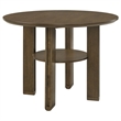 Pemberly Row 5-piece Round Counter Height Dining Room Set in Brown