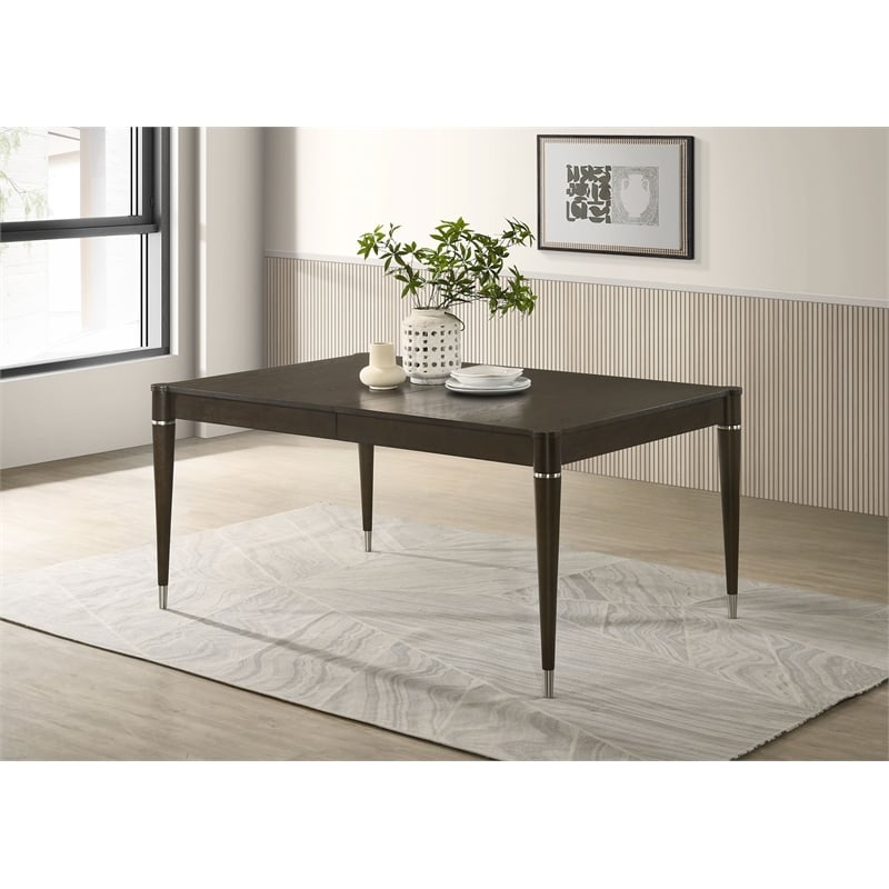 Pemberly Row 81-inch Extension Leaf Dining Table in Ash Brown