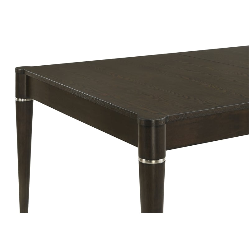Pemberly Row 81-inch Extension Leaf Dining Table in Ash Brown