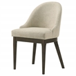 Pemberly Row Upholstered Fabric Dining Side Chair Set of 2 in Beige