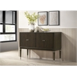 Pemberly Row 4-door Dining Sideboard Server with Shelves in Ash Brown