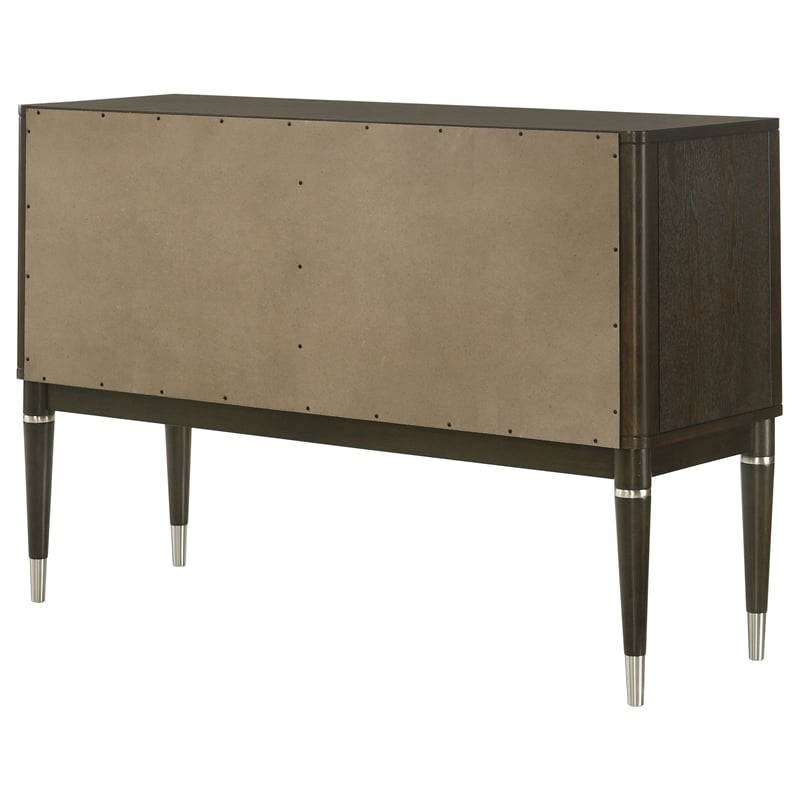 Pemberly Row 4-door Dining Sideboard Server with Shelves in Ash Brown