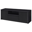Pemberly Row 60-inch 2-door TV Stand Media Console in Black Finish