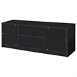 Pemberly Row 60-inch 2-door TV Stand Media Console in Black Finish