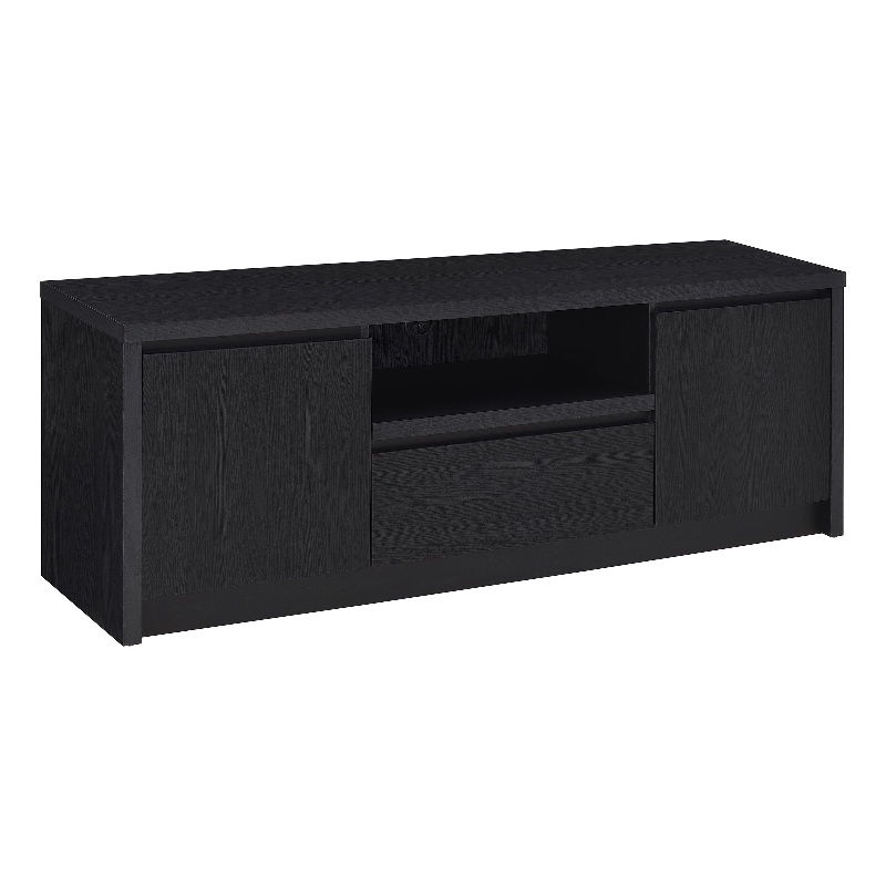 Pemberly Row 60-inch 2-door TV Stand Media Console in Black Finish