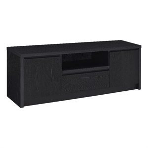 Pemberly Row 60-inch 2-door TV Stand Media Console in Black Finish