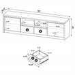 Pemberly Row 78-inch 2-door TV Stand Media Console in Black Finish