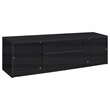 Pemberly Row 78-inch 2-door TV Stand Media Console in Black Finish